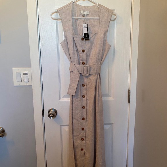 BANANA REPUBLIC | Linen Belted Button Down Dress | SIZE 4 - Picture 1 of 4